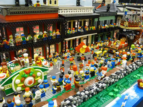 lego brick village creation