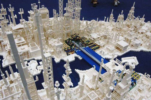 amazing futuristic model of japan in lego bricks
