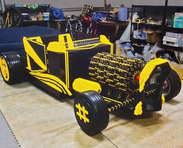 Amazing life size working Lego brick car creation