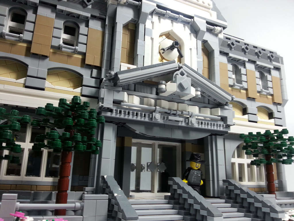 lego brick town hall creation