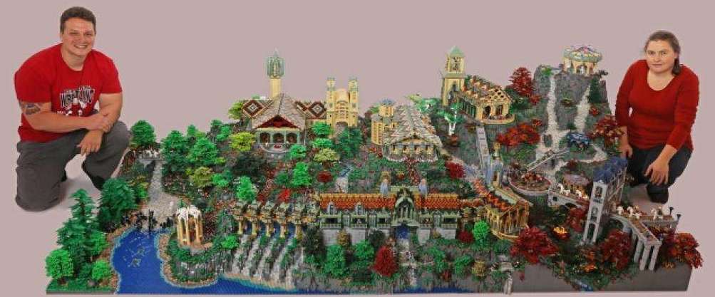 Lego model of Rivendell