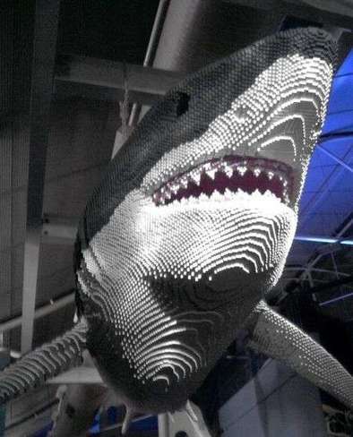 lego brick shark creation