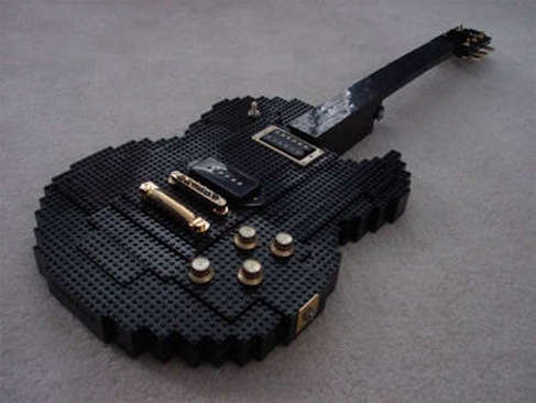 Electric guitar lego brick creation