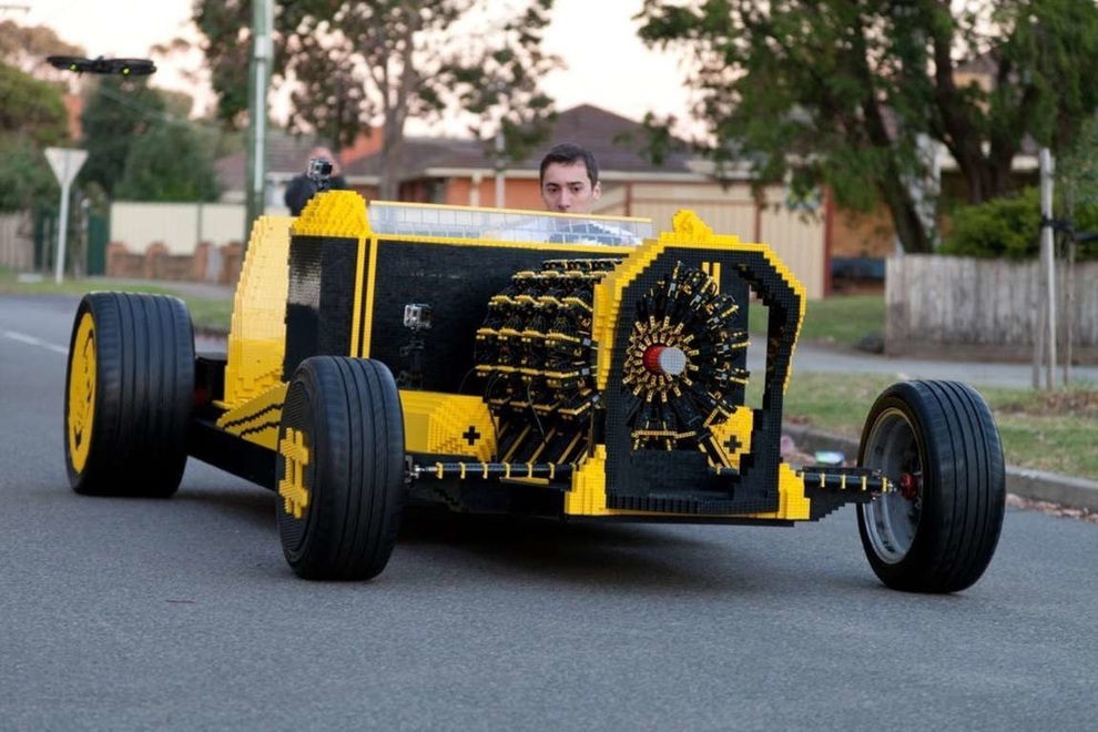 Real Working Lego Brick Built Car