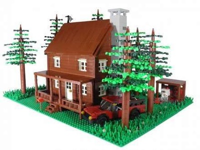 lego house in forest