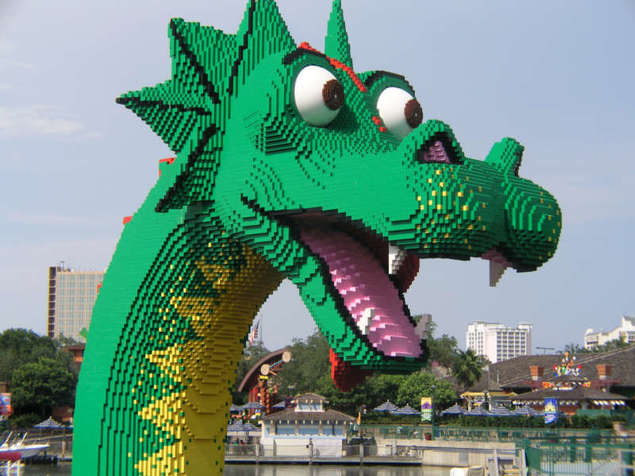 huge lego brick sea monster creation