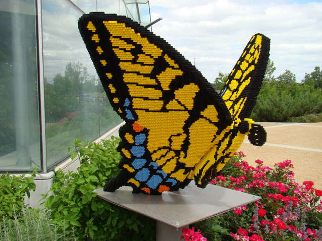 Lego brick butterfly creation