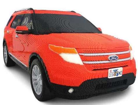 full size lego ford family car