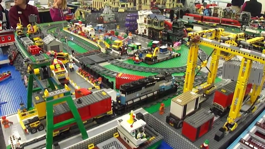 lego brick town creation